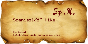 Szaniszló Mike névjegykártya